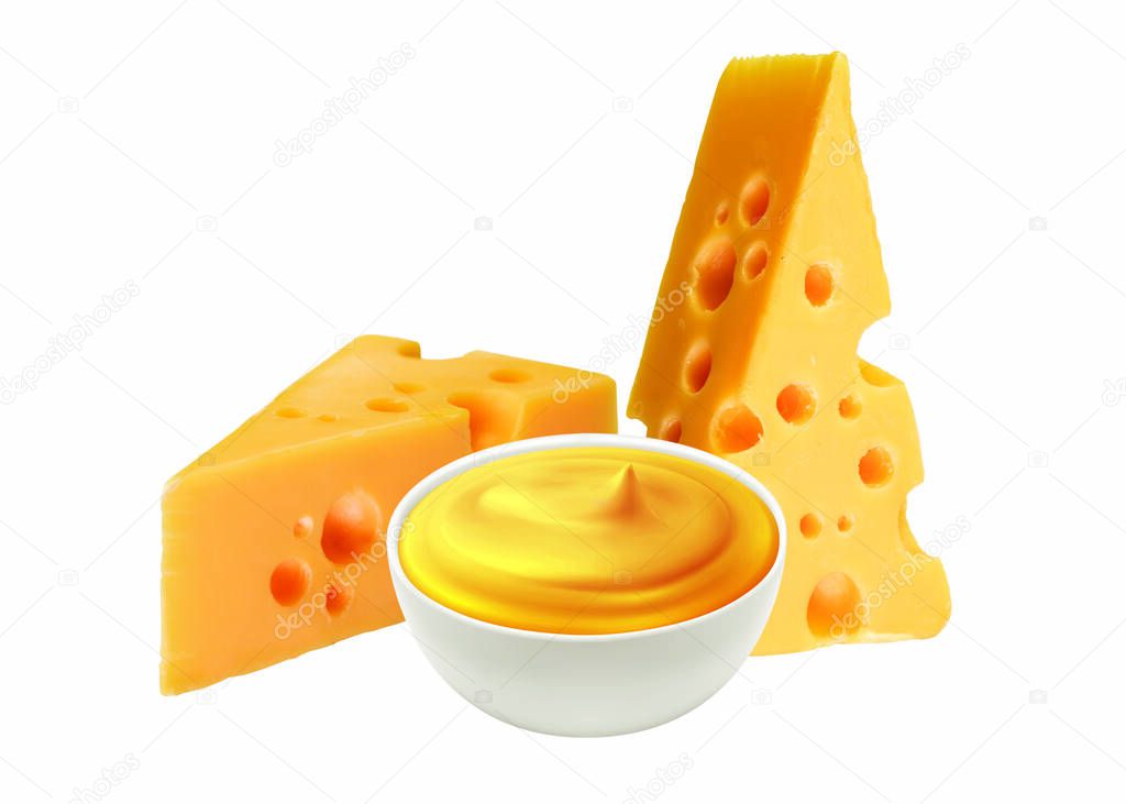 premium cheddar cheese on table