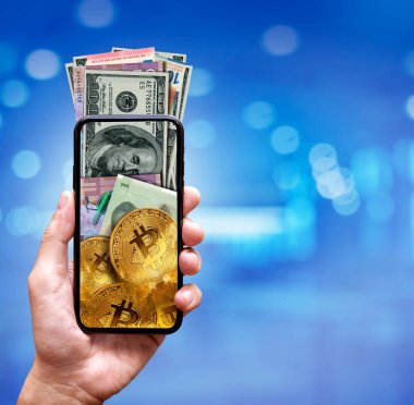 Bitcoin ticaret kavramı, dijital para