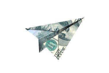 kağıt uçak origamisinden banknota
