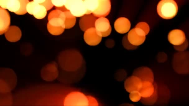 Lens blur of golden moving lights Royalty Free Stock Footage