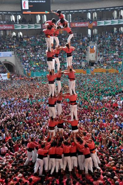 Castellers (Human Towers) — Stock Photo, Image