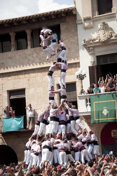 Castellers (Torres humanas) en Vilafranca 2013 — Foto de Stock