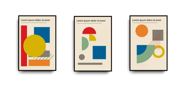 Ensemble d'affiches minimales au design géométrique des années 20 du XXe siècle. — Image vectorielle