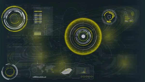 Schermo radar. Illustrazione vettoriale per il tuo design . — Vettoriale Stock