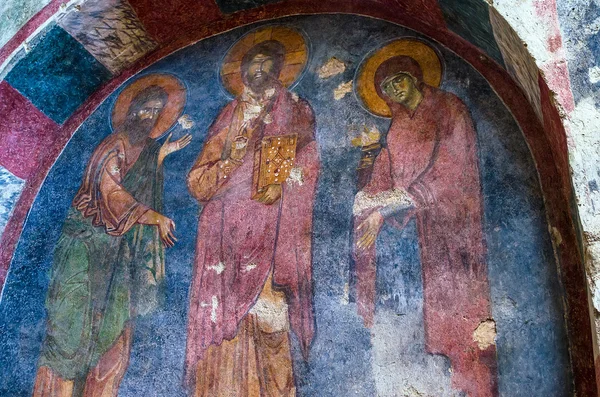Fresk i kyrkan St nicholas — Stockfoto