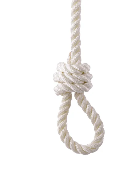 White rope Noose — Stock Photo, Image