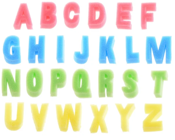 Gąbka alfabet — Zdjęcie stockowe