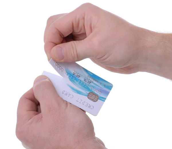 Credit card tear — Stock Photo, Image