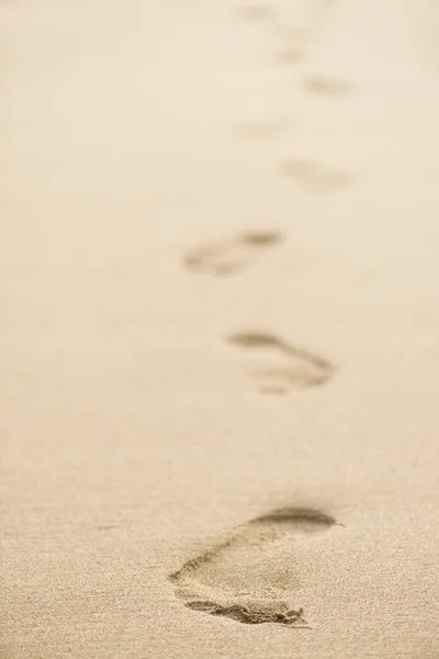 Sandy foot steps — Stock Photo, Image