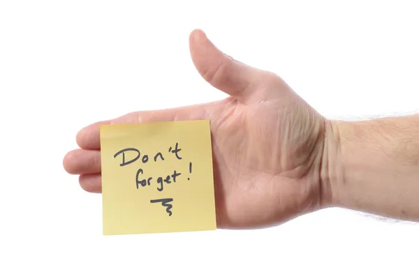 Post it dont forget — Stock Photo, Image