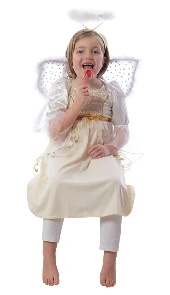 Sitting little angel — Stock Photo, Image
