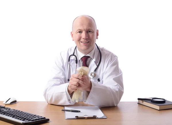Doctor en el escritorio — Foto de Stock