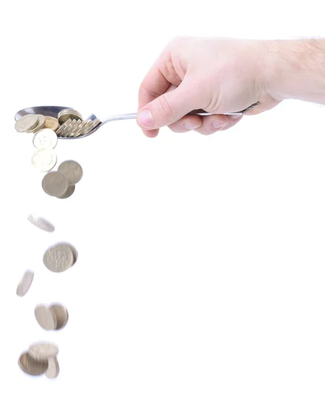 Pouring money — Stock Photo, Image