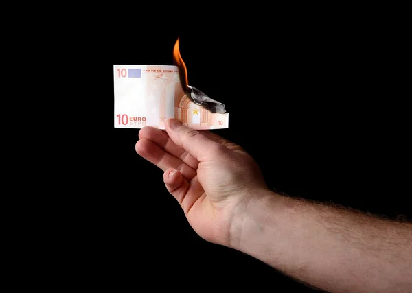 Euro burn — Stock Photo, Image