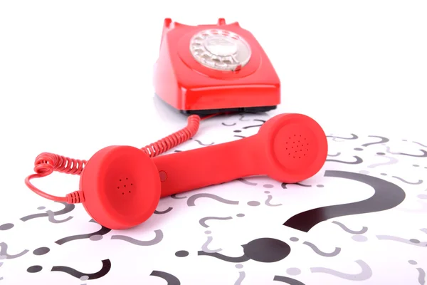 Red phone question — Stock Photo, Image