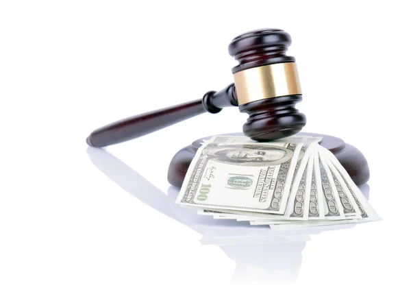 Gavel and money — Stock Photo, Image