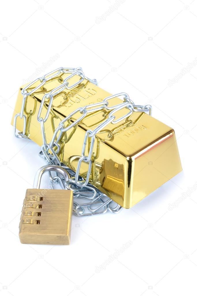 Secured gold bar