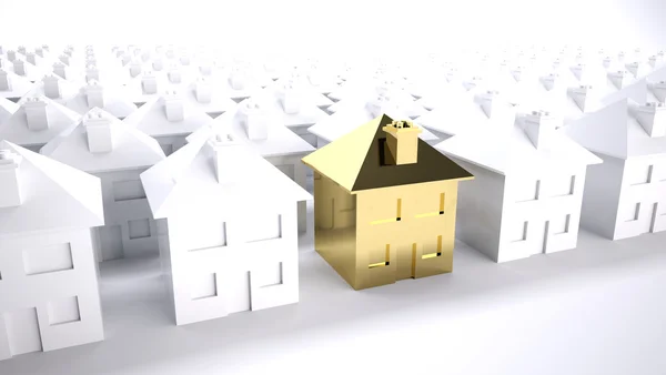 Gold house — Stock Photo, Image