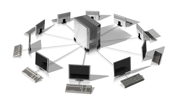 Sieć serwerów — Zdjęcie stockowe