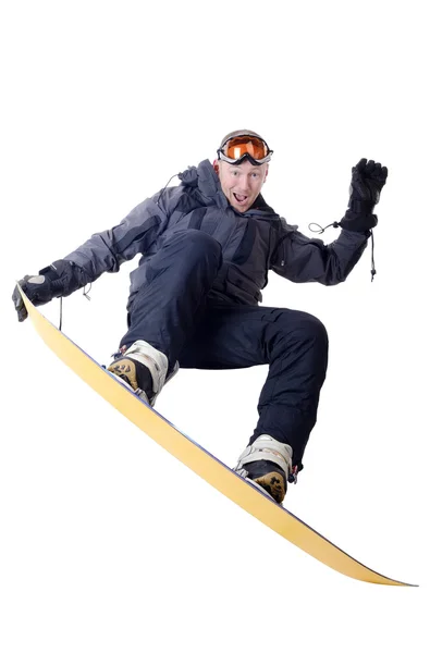 Salto dello snowboarder — Foto Stock