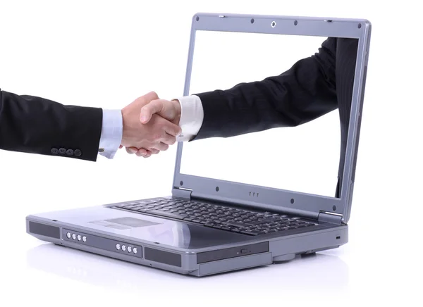 Internet handshake — Stock Photo, Image