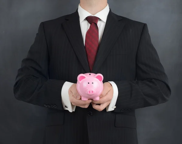 Holding money bank — Stock Photo, Image