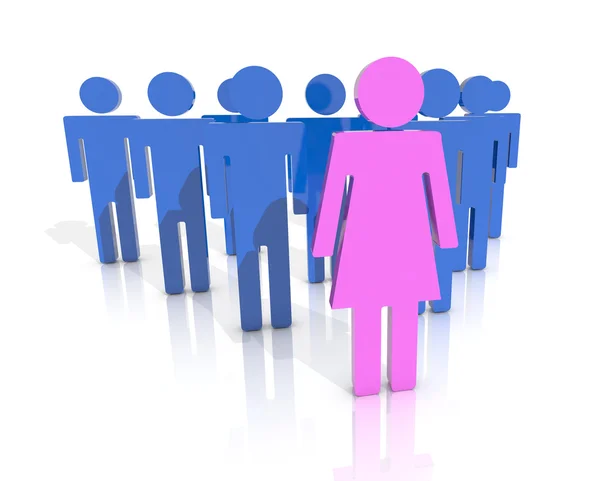 Woman leader — Stock Photo, Image