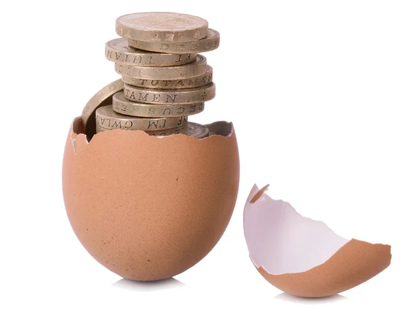 New money from egg — Stock Photo, Image