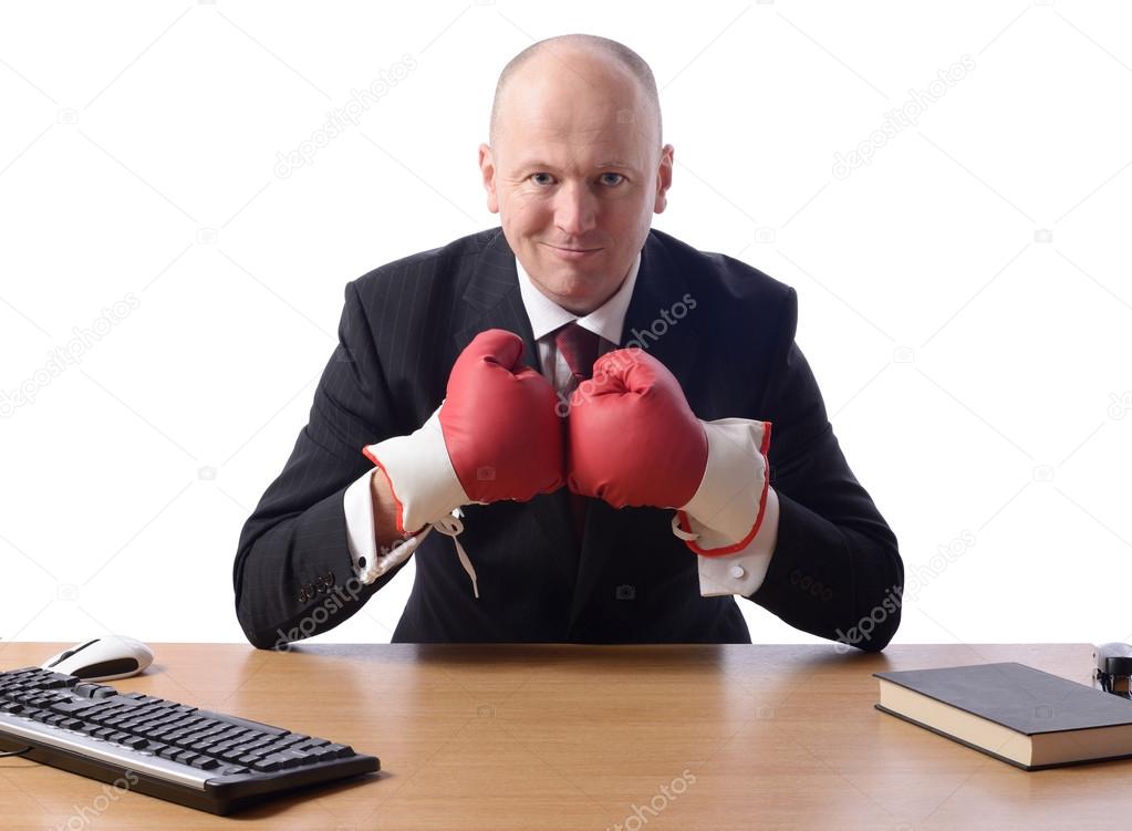 businessman fight