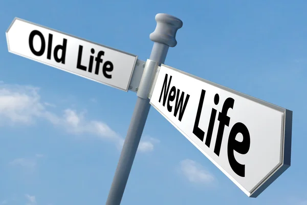 Sign of changing to new life — Stock Photo, Image