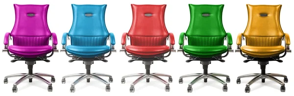 Chaises de différentes couleurs — Photo