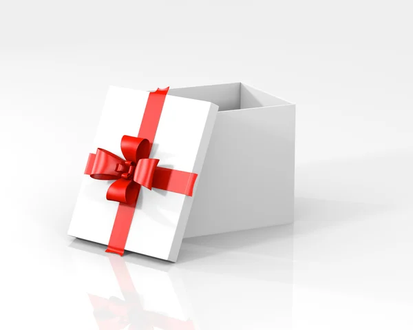 Caja de regalo blanca con tapa —  Fotos de Stock