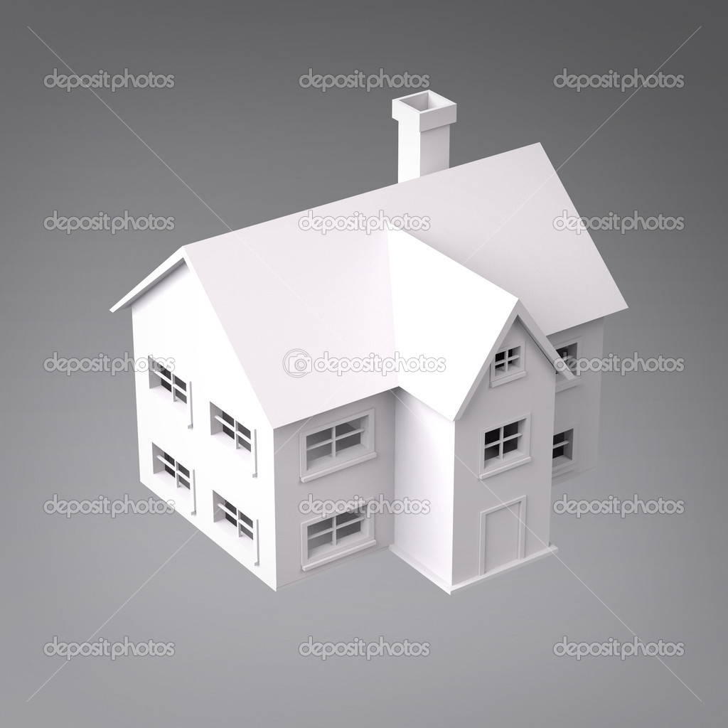 3d haus perspektivische ansicht stockfoto 22014395