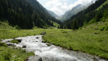 Akış su ve schwarzach Vadisi'nin zillertal alps, landsape