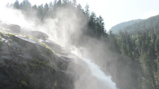 Wasserfälle in Krimml. Zeitlupe — Stockvideo