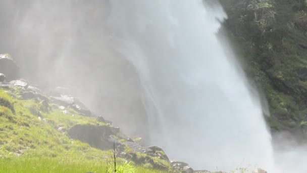 Waterfalls in Krimml. Slow motion — Stock Video