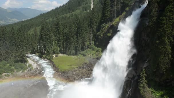 Wasserfälle in Krimml. Zeitlupe — Stockvideo