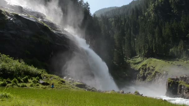 Waterfalls in Krimml. (Austria) — Stock Video