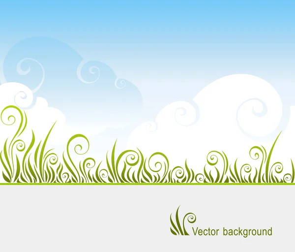 L'herbe et le ciel — Image vectorielle