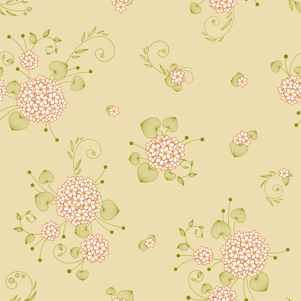 Fondo de pantalla claro sin costuras con flores — Vector de stock