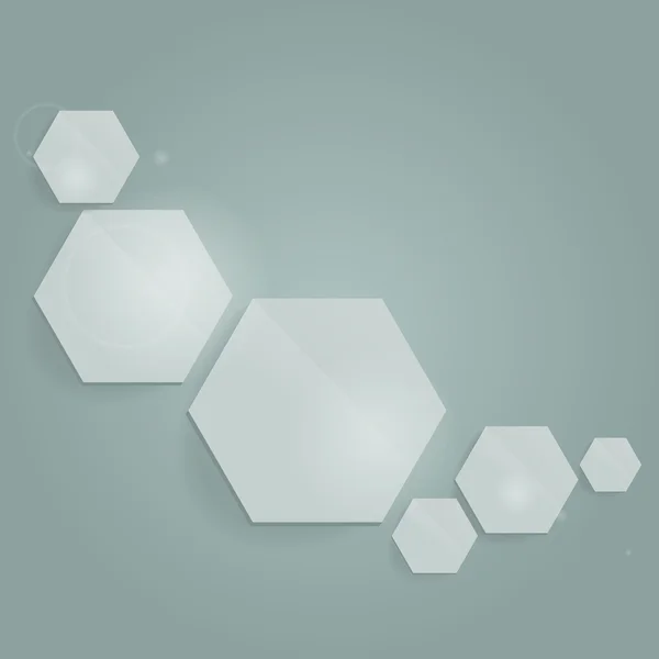 Abstrakt komposition med hexagoner — Stock vektor