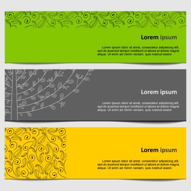 Abstract neutral banners. clipart
