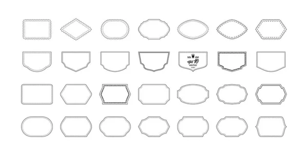 あなたのデザインのための異なる形状の装飾フレーム 白い背景にフレーム ラベル ステッカーのセット イラスト Eps10ベクター — ストックベクタ