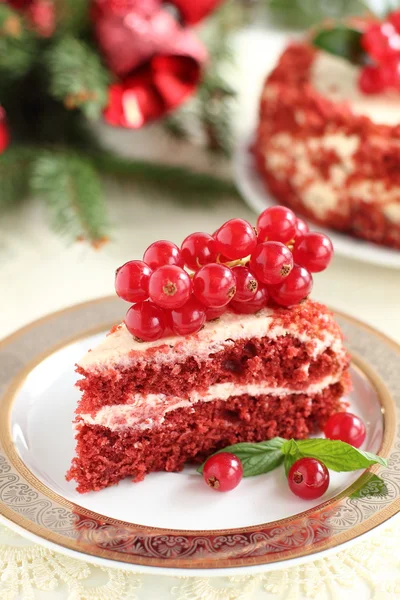 Ciasto "czerwonego aksamitu." — Zdjęcie stockowe