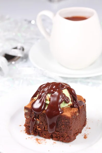 Шоколадно коричневі пиріг . — стокове фото