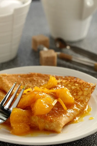 Pancakes "Crepe suzette". — Stock Photo, Image