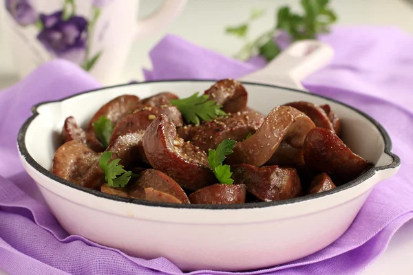 Gebratene Schweinenieren. — Stockfoto