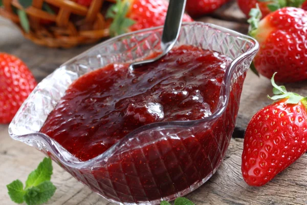 Erdbeermarmelade. — Stockfoto