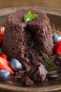 lezzetli çikolatalı kek.