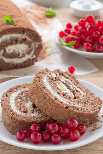 Rolo de chocolate . — Fotografia de Stock